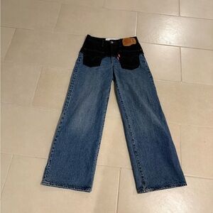 NWOT Levi’s x ADSB Andersson Bell Overlay Wide Leg Jeans Deconstructed - Size 25